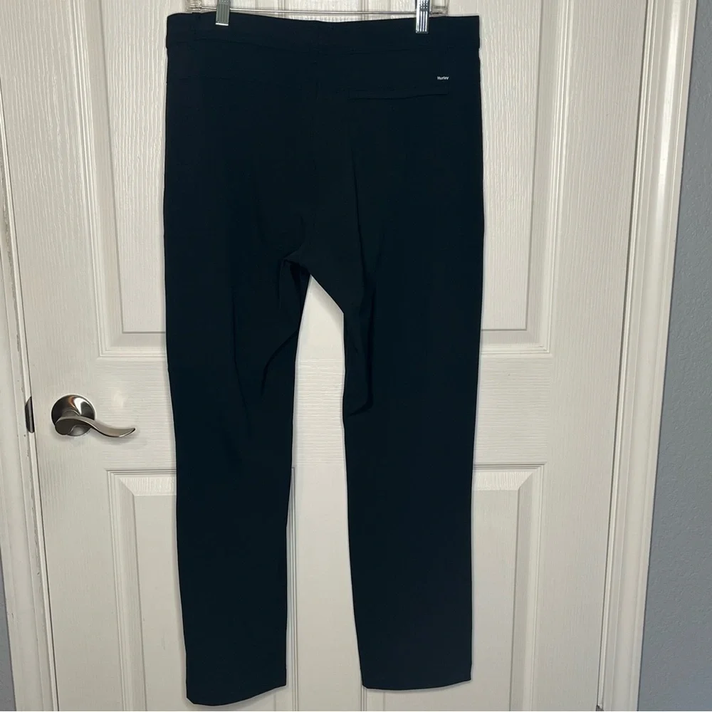 Hurley Black Flat Front Pants Mens Sz 32 X 32 Straight Leg